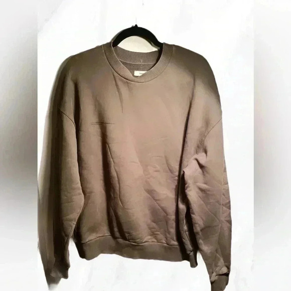 Pangaia casual organic green cotton crew neck long sleeve drk green sweatshirt L - Picture 2 of 5